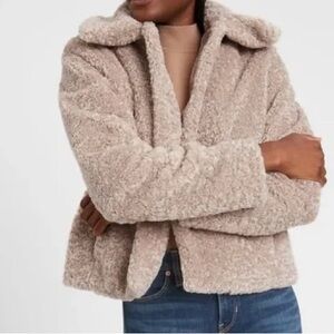 Banana Republic Soft Beige Teddy Jacket